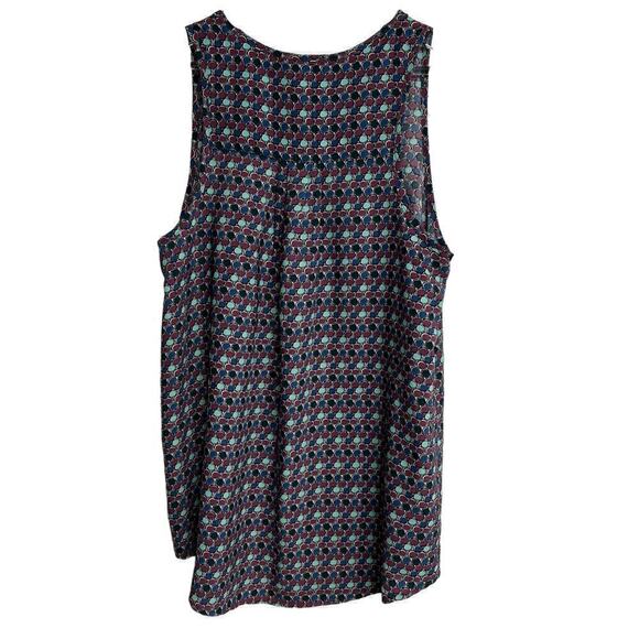 Pleione Anthropologie Circle Detail Curved Hem Hi Lo Tank Medium - Picture 2 of 7